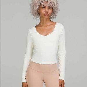 Lululemon Athletica Cream Long Sleeve Top